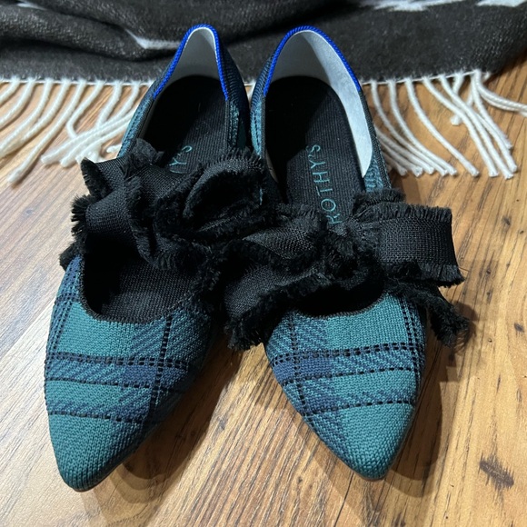 Rothy's Pine Plaid Mary Jane points, size 8 - Picture 8 of 11